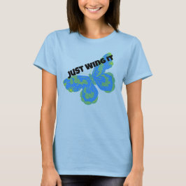 Gewoon Wing It Blue Butterfly T-shirt