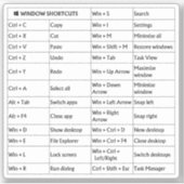 Gewoon wit 25 Geselecteerde Windows-sneltoetsen Sticker (Voorkant)
