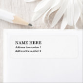 Gewoon wit adreslabel etiket (Insitu)