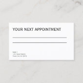 Gewoon wit eenvoudige Afspraakkaart Visitekaartje (Voorkant)