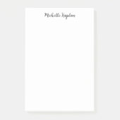 Gewoon wit Eenvoudige Moderne Naam Bewerken Kallig Post-it® Notes (Voorkant)