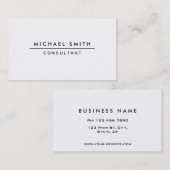 Gewoon wit, elegant en eenvoudig visitekaartje (Voorkant / Achterkant)