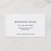 Gewoon wit, elegant en eenvoudig visitekaartje (Achterkant)