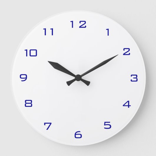 Gewoon wit en blauw> Gewoon keukenklokken Grote Klok (Voorkant)