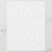 Gewoon wit en zwart Floral Damaskers Flyer (Achterkant)