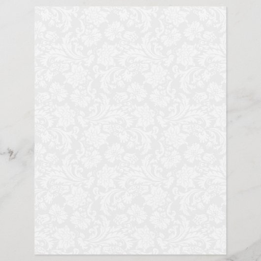 Gewoon wit en zwart  Floral Damaskers Flyer (Achterkant)