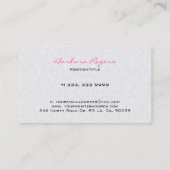 Gewoon wit en zwart  Floral Damaskers Visitekaartje (Achterkant)