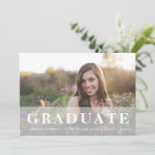 Gewoon wit | Foto Afstuderen Announcement Kaart (Staand voorkant)