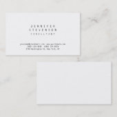 Gewoon wit, hedendaags schoon Visitekaartje (Voorkant / Achterkant)