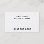 Gewoon wit Klassiek Visitekaartje (Achterkant)