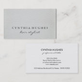 Gewoon wit leder visitekaartje (Voorkant / Achterkant)