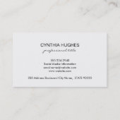 Gewoon wit leder visitekaartje (Achterkant)