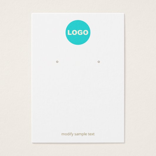 Gewoon wit Logo oormerken toevoegen Visitekaartje (Voorkant)