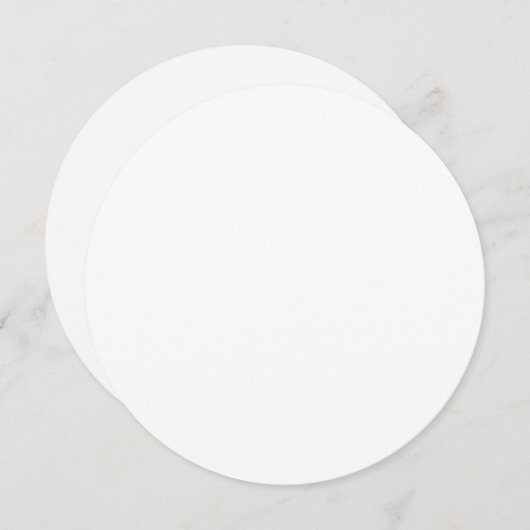 Gewoon wit mat 5,25-inch Circle Blank Afstuderen Kaart (Voorkant / Achterkant)