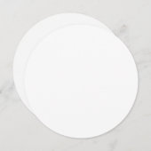 Gewoon wit mat 5,25-inch Circle Blank Baby shower Kaart (Voorkant / Achterkant)