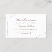 Gewoon wit met Roos Gold Decor en juwelen Visitekaartje (Achterkant)