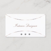 Gewoon wit met Roos Gold Decor en juwelen Visitekaartje (Voorkant)