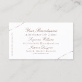 Gewoon wit met Roos Gold Decor en Logo Visitekaartje (Achterkant)