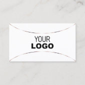 Gewoon wit met Roos Gold Decor en Logo Visitekaartje (Voorkant)