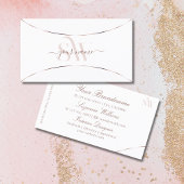 Gewoon wit met Roos Gold Decor en zwart-wit Visitekaartje