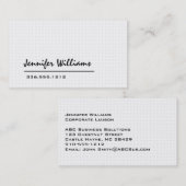 Gewoon wit, minimalistisch professioneel Visitekaa Visitekaartje (Voorkant / Achterkant)