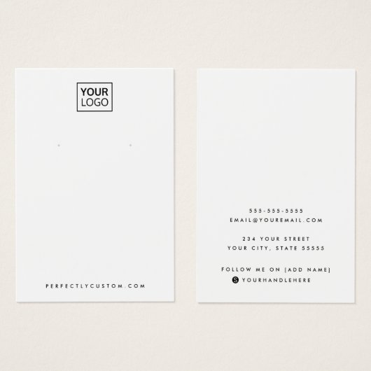 Gewoon wit of elke kleur die de logo afleeskaart d visitekaartje (Voorkant /achterkant)