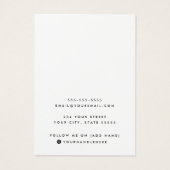 Gewoon wit of elke kleur die de logo afleeskaart d visitekaartje (Achterkant)