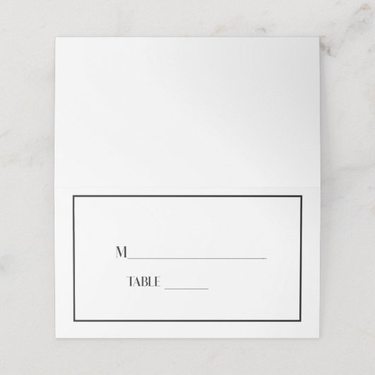 Gewoon wit plaatskaartje (Buitenkant ongevouwen)