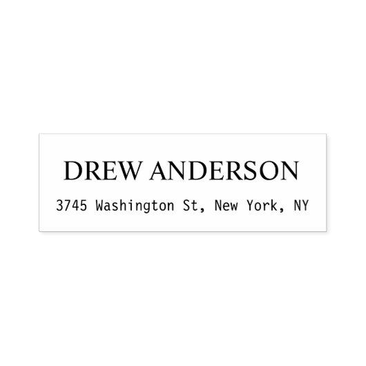 Gewoon wit Professioneel Terugkeeradreslabel Zelfinktende Stempel (Design)