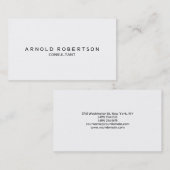 Gewoon wit Trendy Professional Visitekaartje (Voorkant / Achterkant)