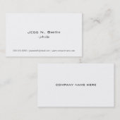 Gewoon wit visitekaartje (Voorkant / Achterkant)