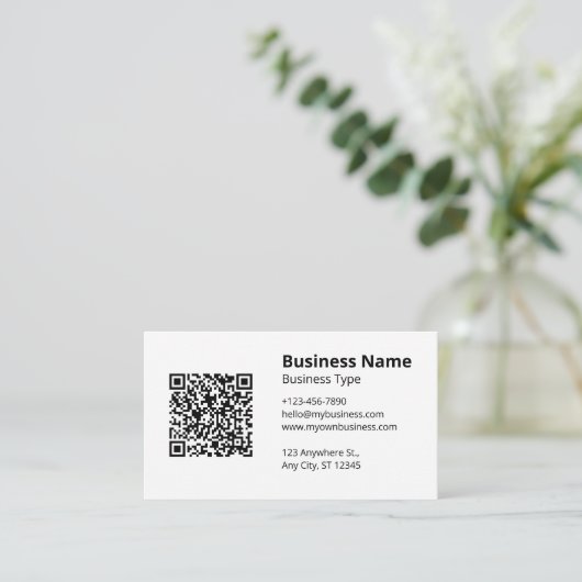 Gewoon wit visitekaartje (Staand voorkant)