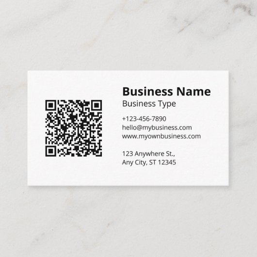 Gewoon wit visitekaartje (Voorkant)