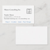 Gewoon wit Voeg mijn eigen Logo Visitekaartje toe (Voorkant / Achterkant)