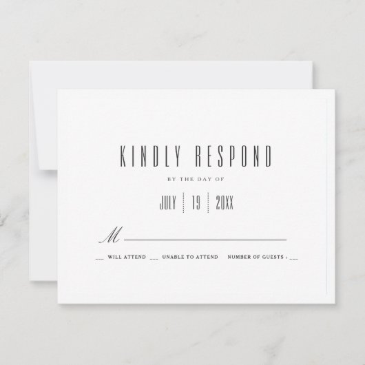 Gewoon wit | Weddenschap RSVP (Voorkant)