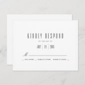 Gewoon wit | Weddenschap RSVP (Voorkant / Achterkant)