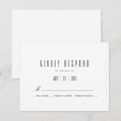 Gewoon wit | Weddenschap RSVP Kaartje (Voorkant / Achterkant)