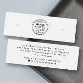 Gewoon witte, aangepaste logo met oorenkaart mini visitekaartjes