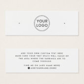 Gewoon witte, aangepaste logo met oorenkaart mini visitekaartjes (Voorkant /achterkant)