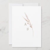 Gewoon witte bruiloft details behuizing kaart (Achterkant)