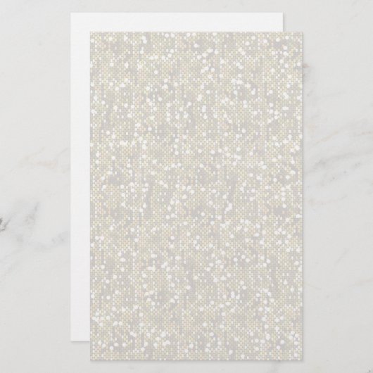Gewoon witte Confetti Glitter Briefpapier (Voorkant / Achterkant)