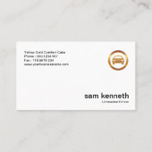 Gewoon witte, eenvoudige Neat Clean Modern Taxi Se Visitekaartje (Achterkant)