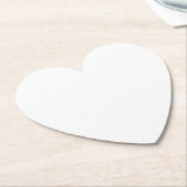 Gewoon witte hartkraft kartonnen onderzetters (Gekanteld)