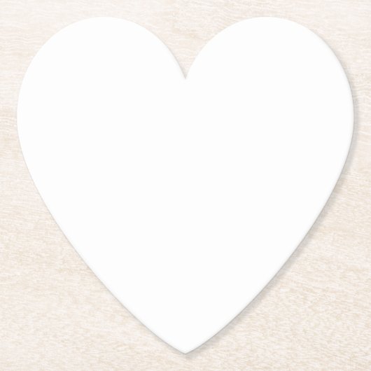 Gewoon witte hartkraft kartonnen onderzetters (Voorkant)