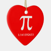 Gewoon witte pi niets meer 3.14 keramisch ornament (Rechts)