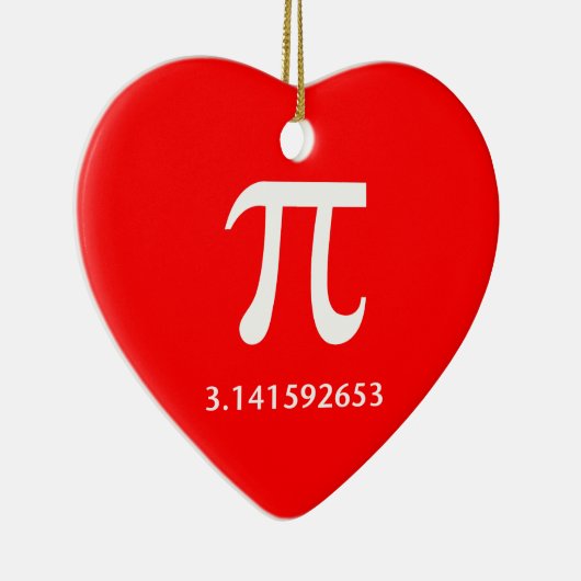 Gewoon witte pi niets meer 3.14 keramisch ornament (Rechts)