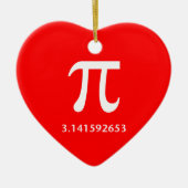 Gewoon witte pi niets meer 3.14 keramisch ornament (Voorkant)