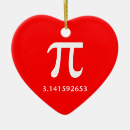 Gewoon witte pi niets meer 3.14 keramisch ornament