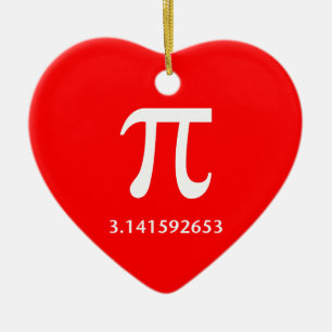 Gewoon witte pi niets meer 3.14 keramisch ornament