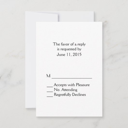 Gewoon witte RSVP (Voorkant)